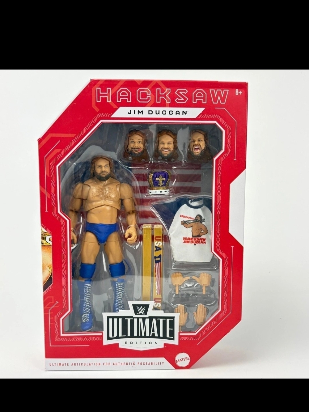 WWE Ultimate Edition Hacksaw Jim Duggan Blue Action Figure - Mattel